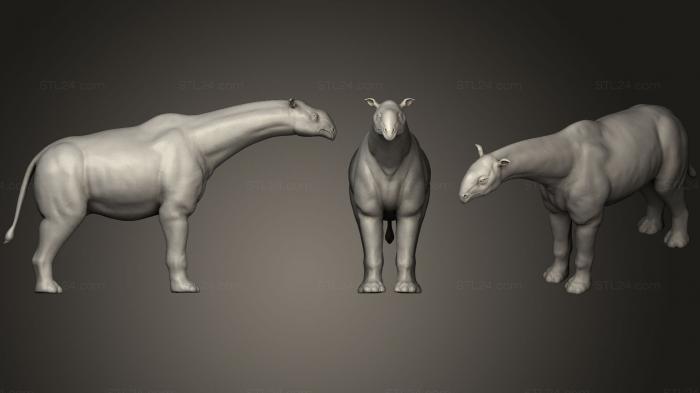 Animal figurines (Indricotherium, STKJ_1092) 3D models for cnc